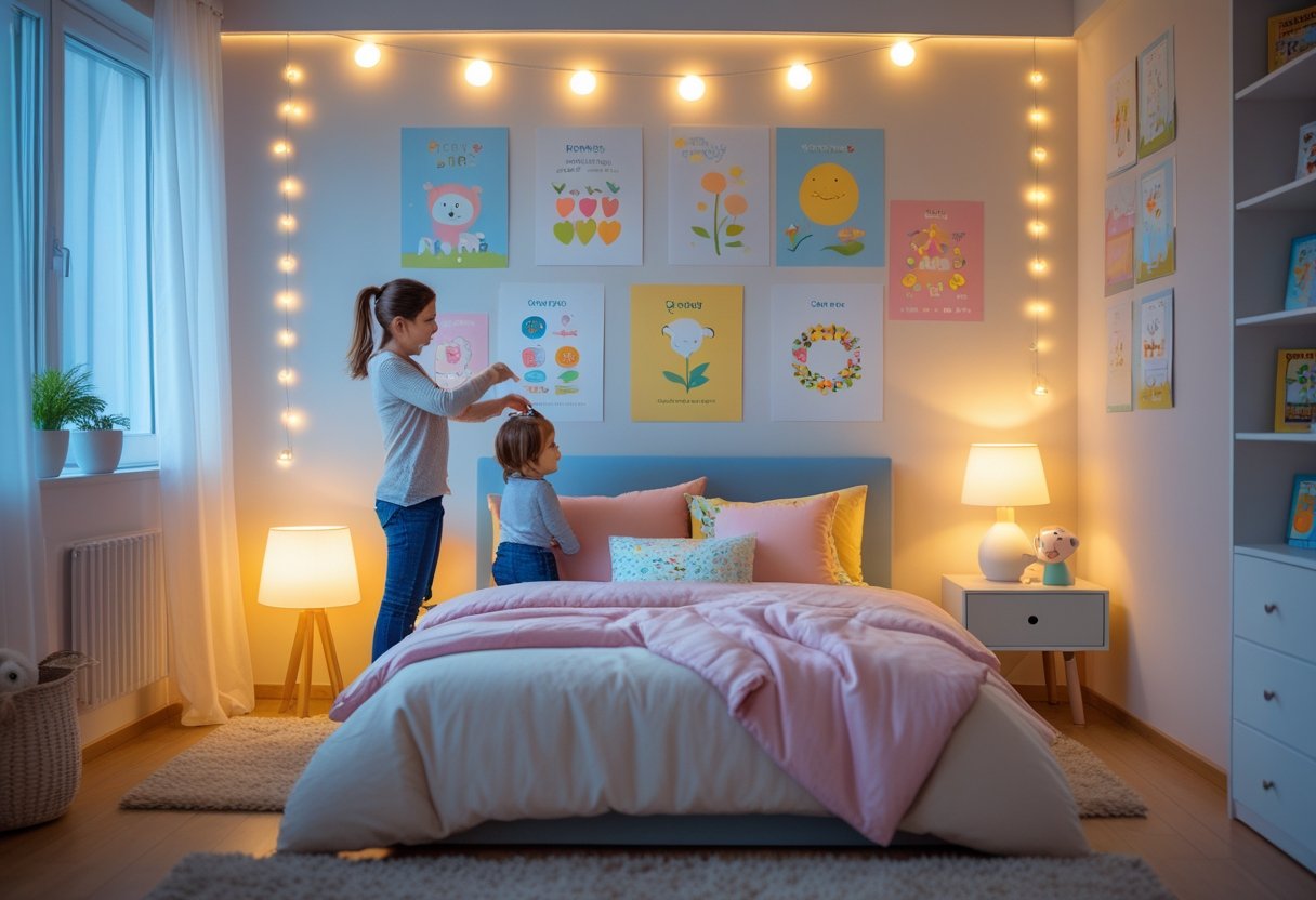 Sådan skaber du den perfekte atmosfære i børneværelset med lamper og plakater